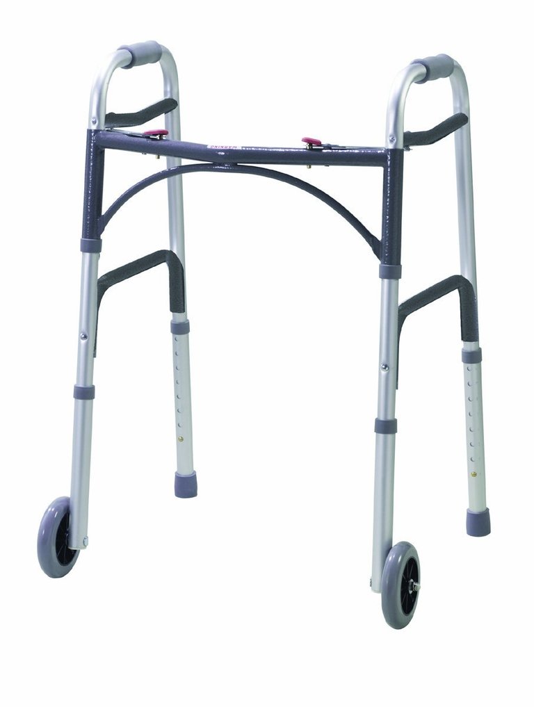 Folding Walking Frame with Front Wheels