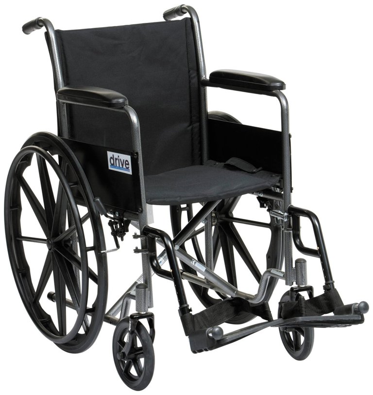 18-inch Self Propel Silver Sport Wheelchair