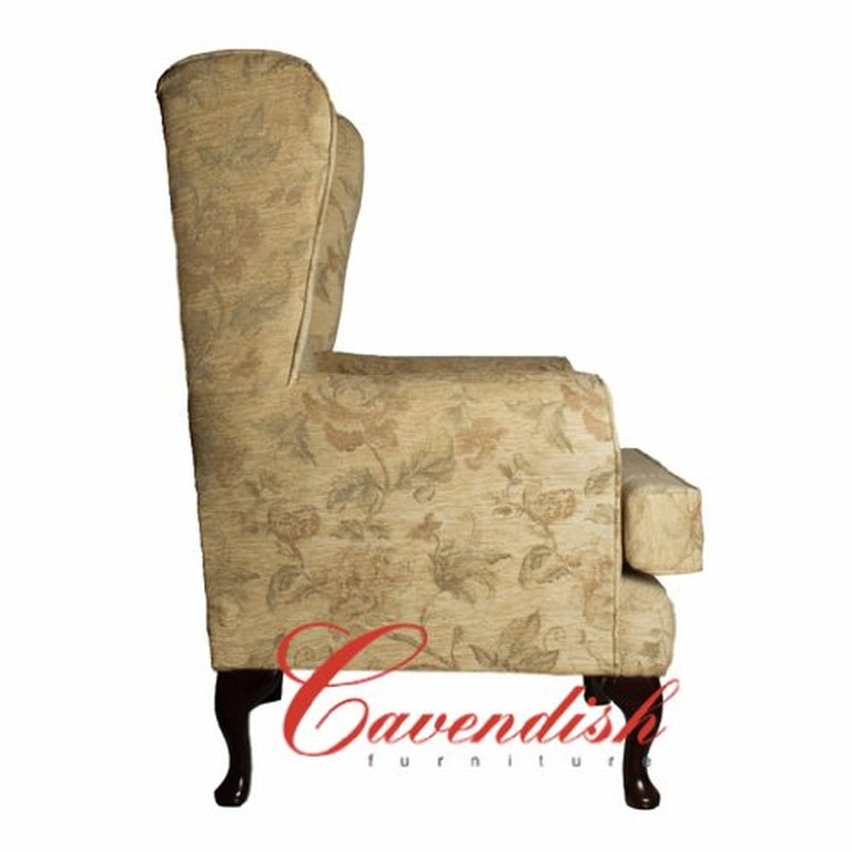 ORTHOPEDIC HIGH SEAT CHAIR in CREAM FLORAL FABRIC