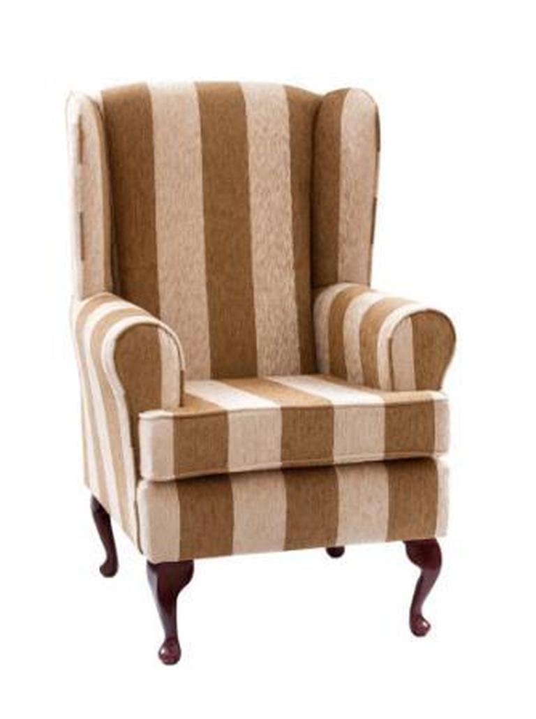 Luxury Orthopaedic High Seat Chair in Harrison stripe (Caramel)