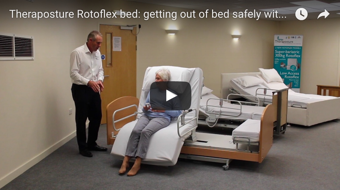 Theraposture Rotoflex bed: getting out of bed safely with vertical lift functionality