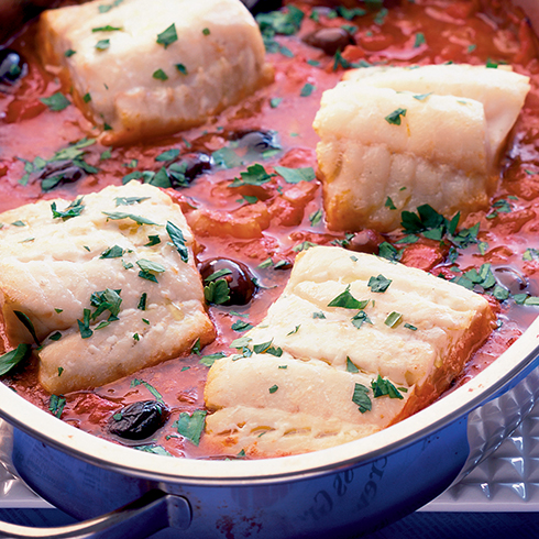 One-Pot Fish With Black Olives & Tomatoes